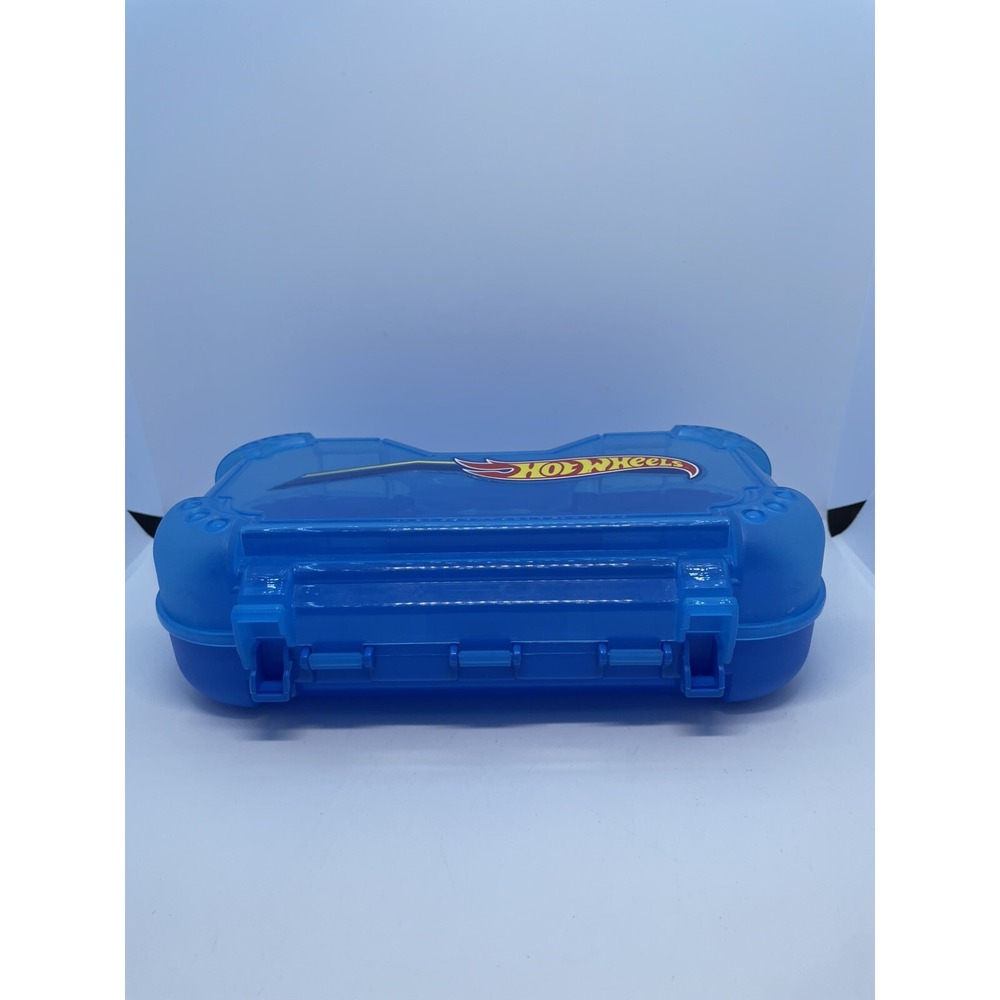HOT WHEELS Smart Box Car Case Blue Small Hand Held Carrying Case - Picture 3 of 5